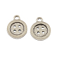 4-Hole Button Tibetan Style Zinc Alloy Charms(X-TIBEP-R334-167AS-RS)-1