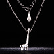 SHEGRACE Cute Design Rhodium Plated 925 Sterling Silver Giraffe Pendant Necklace(JN239A)-3
