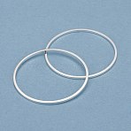 Brass Linking Rings, Cadmium Free & Lead Free, Long-Lasting Plated, Round Ring, 925 Sterling Silver Plated, 30x1mm, Inner Diameter: 28mm(KK-Y003-03J-S)