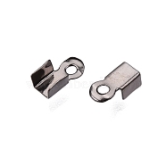 Iron Cord Ends, Gunmetal, 5.5~6x3mm, Hole: 1.2mm(IFIN-T021-01B)