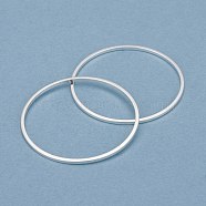 Brass Linking Rings, Long-Lasting Plated, Round Ring, 925 Sterling Silver Plated, 30x1mm, Inner Diameter: 28mm(KK-Y003-03J-S)