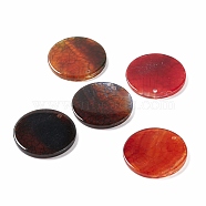 Natural Crackle Agate Pendants, Dyed & Heated, Flat Round, 37.5~38x3.5~4mm, Hole: 1.8~2mm(G-B030-21B-03)