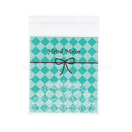 Rectangle OPP Cellophane Bags, Dark Turquoise, 13.9x9.9cm, Unilateral Thickness: 0.035mm, Inner Measure: 11.1x9.9cm, about 95~100pcs/bag(OPC-I005-13)