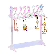 Elite 1 Set Acrylic Earring Display Stands, Coat Hanger Shape, Clear AB, Finished Product: 6x14x15cm, about 12pcs/set(EDIS-PH0001-34)