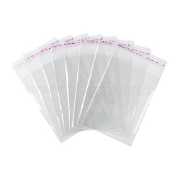 OPP Cellophane Bags, Small Jewelry Storage Bags, Self-Adhesive Sealing Bags, Rectangle, Clear, 14x8cm, Unilateral Thickness: 0.035mm, Inner Measure: 10.5x8cm(X-OPC-R012-05)
