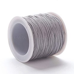 Nylon Thread, DIY Material for Jewelry Making, Gray, 1mm, 100yards/roll(X-NWIR-K013-B24)