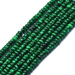 Synthetic Malachite Beads Strands, Disc, 4x1.5~2mm, Hole: 0.5mm, about 96pcs/strand, 15.55''(39.5cm)(G-K245-B01-01)