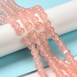 Baking Painted Imitation Jade Glass Round Bead Strands, Light Coral, 8.5~9mm, Hole: 1.5mm, about 100~105pcs/strand, 31.8 inch(DGLA-Q021-8mm-03)