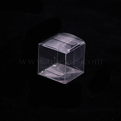 Clear PVC Plastic Storage Box, for Gift Packaging, Square, 5x5x5cm(PW-WG26137-01)