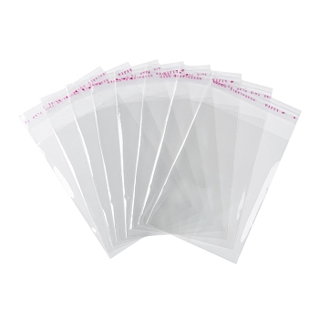 OPP Cellophane Bags, Small Jewelry Storage Bags, Self-Adhesive Sealing Bags, Rectangle, Clear, 14x8cm, Unilateral Thickness: 0.035mm, Inner Measure: 10.5x8cm