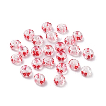 Glass Seed Beads, Flat Round, FireBrick, 10x6mm, Hole: 3mm