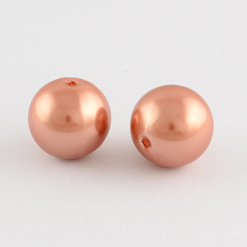 ABS Plastic Imitation Pearl Round Beads, PeachPuff, 8mm, Hole: 2mm, about 1950pcs/500g