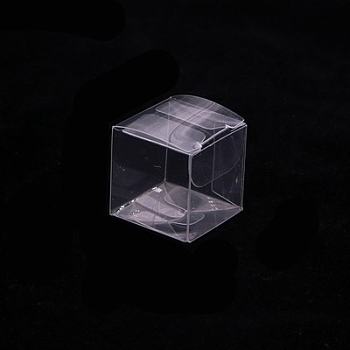 Clear PVC Plastic Storage Box, for Gift Packaging, Square, 5x5x5cm