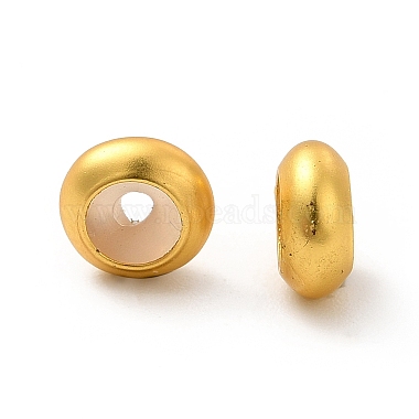 Matte Gold Color Rondelle Alloy Stopper Beads