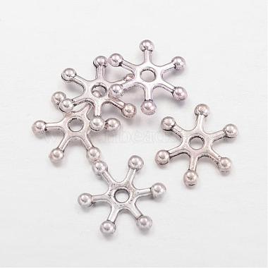 16mm Snowflake Alloy Beads