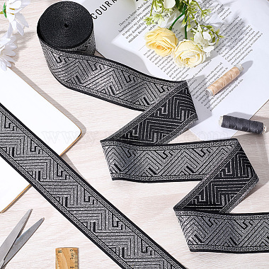 Polyester Embroidery Paillette Ribbon(OCOR-WH20003-46)-3