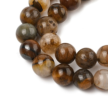 Natural Yellow Tiger Eye Beads Strands(G-H238-6mm)-3