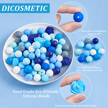 Food Grade Eco-Friendly Silicone Beads(SIL-DC0001-28)-4