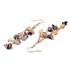 Golden Plated Brass Dangle Earrings(EJEW-K275-01G-05)-2