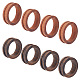 8個 2 スタイルの木製溝付き指輪セッティング(WOOD-DR0001-01)-1