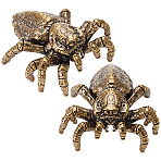 2Pcs Brass Spider Display Decorations, for Home Office Desk Decoration, Antique Bronze, 16x34.5x35mm(DJEW-SP0001-46)
