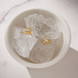 304 Stainless Steel Rhinestone Stud Earrings for Women, Oval, Real 18K Gold Plated, 20x9.5mm(SA-CBA0E8A-02G)