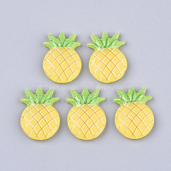 PVC Plastic Cabochons, Pineapple, Yellow, 25x17.5x5mm(PVC-T004-32)