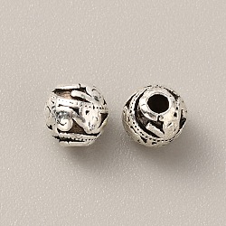 Tibetan Style Alloy Bead, Rondelle, Antique Silver, 5.5x5.5mm, Hole: 1.6mm, 100pcs/bag(FIND-WH0034-46AS-08)