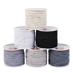 Elastic Cord, Polyester Outside and Latex Core, Mixed Color, 2mm(EW-BC0001-03)