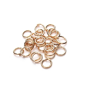 Metal Open Jump Rings, Rose Gold, 20x2mm