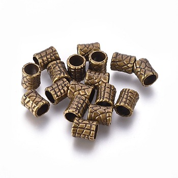Tibetan Style Beads, Zinc Alloy Beads, Lead Free & Nickel Free & Cadmium Free, Antique Bronze Color, 7x6mm, Hole: 4mm