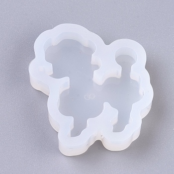 Poodle Dog Shape DIY Silhouette Silicone Molds, Resin Casting Molds, for UV Resin, Epoxy Resin Jewelry Making, White, 36x32x7.5mm, Inner Diameter: 32x27mm