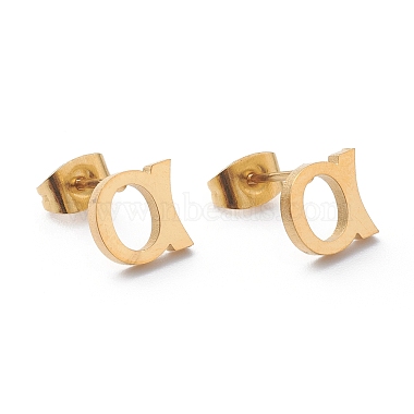 Alphabet 304 Stainless Steel Stud Earrings