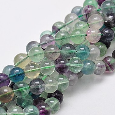 Natural Fluorite Beads Strands(G-E112-6mm-18)-3