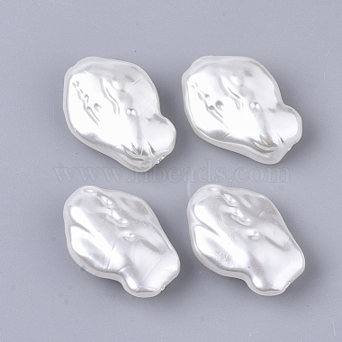 25mm Creamy White Nuggets ABS Plastic Beads