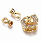 Brass Micro Pave Clear Cubic Zirconia Fold Over Clasps(KK-T063-105G-NF)-4