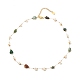 Natural Moss Agate & Pearl Beaded Necklace(NJEW-JN03894-01)-1