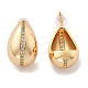 Teardrop Brass Micro Pave Clear Cubic Zirconia Stud Earrings(EJEW-K286-07G-03)-3