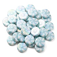 UV Plating Opaque Acrylic Beads, Lollipop, Light Sky Blue, 23x7mm, Hole: 2.5mm(OACR-P010-02B)