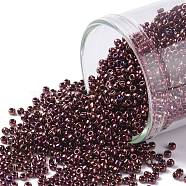 TOHO Round Seed Beads, Japanese Seed Beads, (502) High Metallic Amethyst, 11/0, 2.2mm, Hole: 0.8mm, about 5555pcs/50g(SEED-XTR11-0502)