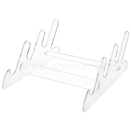 3-Tier Assembled Acrylic Keyboard Display Stand Shelf, Tabletop Gaming Keyboard Organizer, Clear, Finish Product: 25x22x11cm, about 10pcs/set(ODIS-WH0034-14)