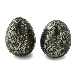 Natural Black Stone, No Hole/Undrilled, Egg Shape, 38~38.5x49.5~51mm(G-D067-05)