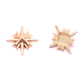 Alloy Cabochons, Epoxy Resin Supplies Filling Accessories, for Resin Jewelry Making, Star, Cadmium Free & Lead Free, Light Gold, 12.5x12.5x3mm
