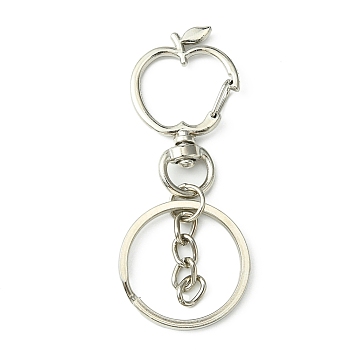 Alloy Keychain, with Iron Keychain Clasp Findings, Apple, 7cm