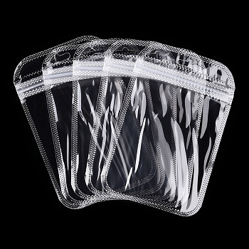 Transparent Plastic Zip Lock Bags, Resealable Packaging Bags, Rectangle, Clear, 13x8.5x0.02cm, Unilateral Thickness: 2.3 Mil(0.06mm)