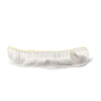 High Temperature Fiber Short Bangs Hairstyle Doll Wig Hair, for DIY Girl BJD Makings Accessories, White, 1.97 inch(5cm)