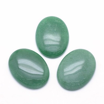 Natural Green Aventurine Cabochons, Oval, 40x30x7.5~8mm