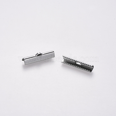 Stainless Steel Color Stainless Steel Ribbon Ends