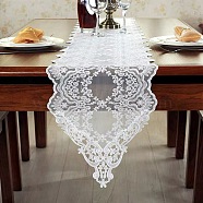 Polyester Table Runners, for Wedding Party Festival Home Tablecloths Decorations, Rectangle, White, 1500x300mm(HULI-PW0002-134C)