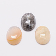 Oval Natural Agate Cabochons, 40x30x7mm(X-G-K020-40x30mm-06)